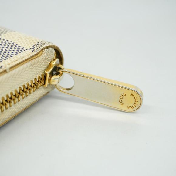 Louis Vuitton Long Wallet Damier Azur Zippy N60019 White Men's Women's - Picture 10 of 15